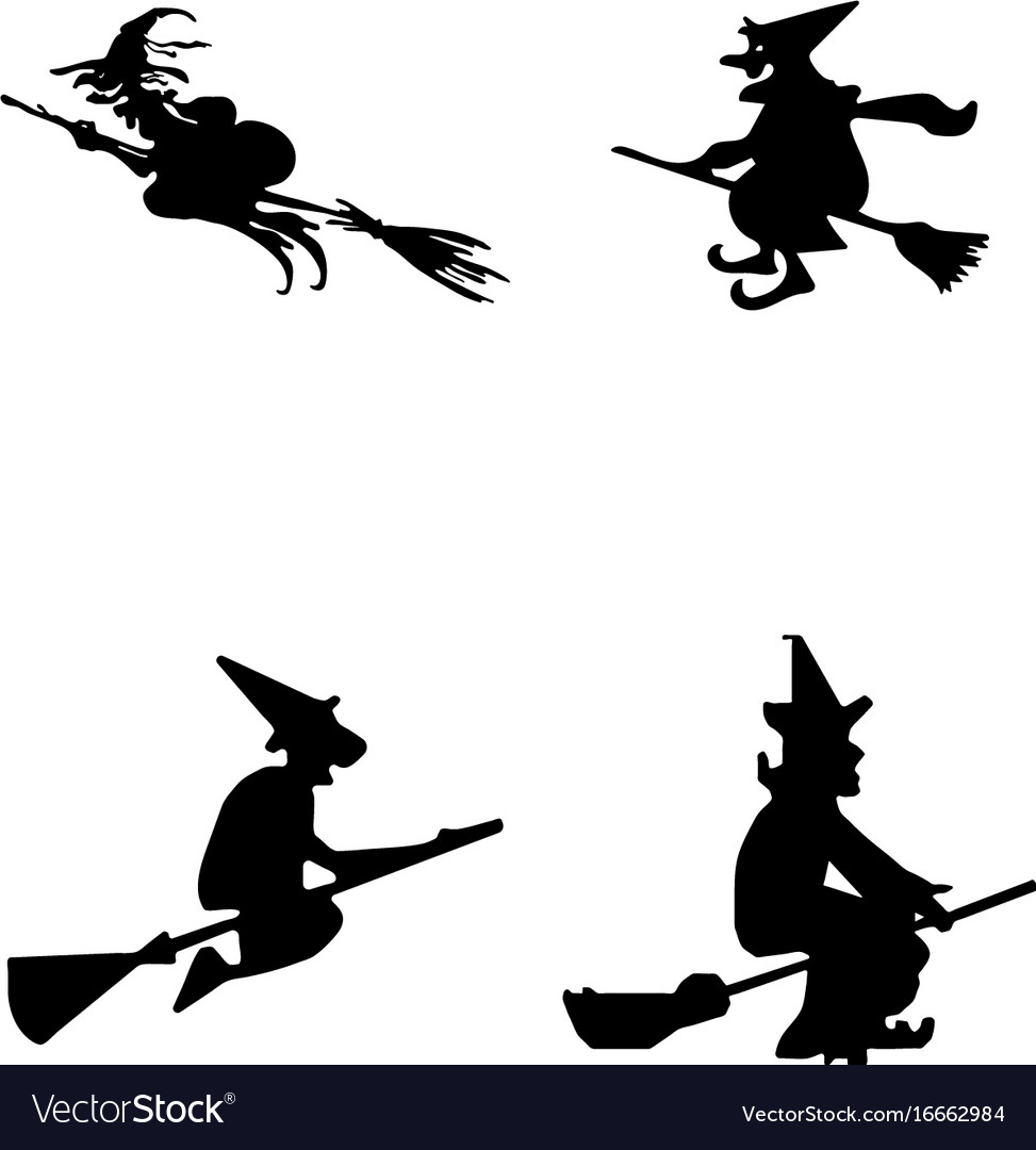 Witch svg halloween png eps halloween Royalty Free Vector