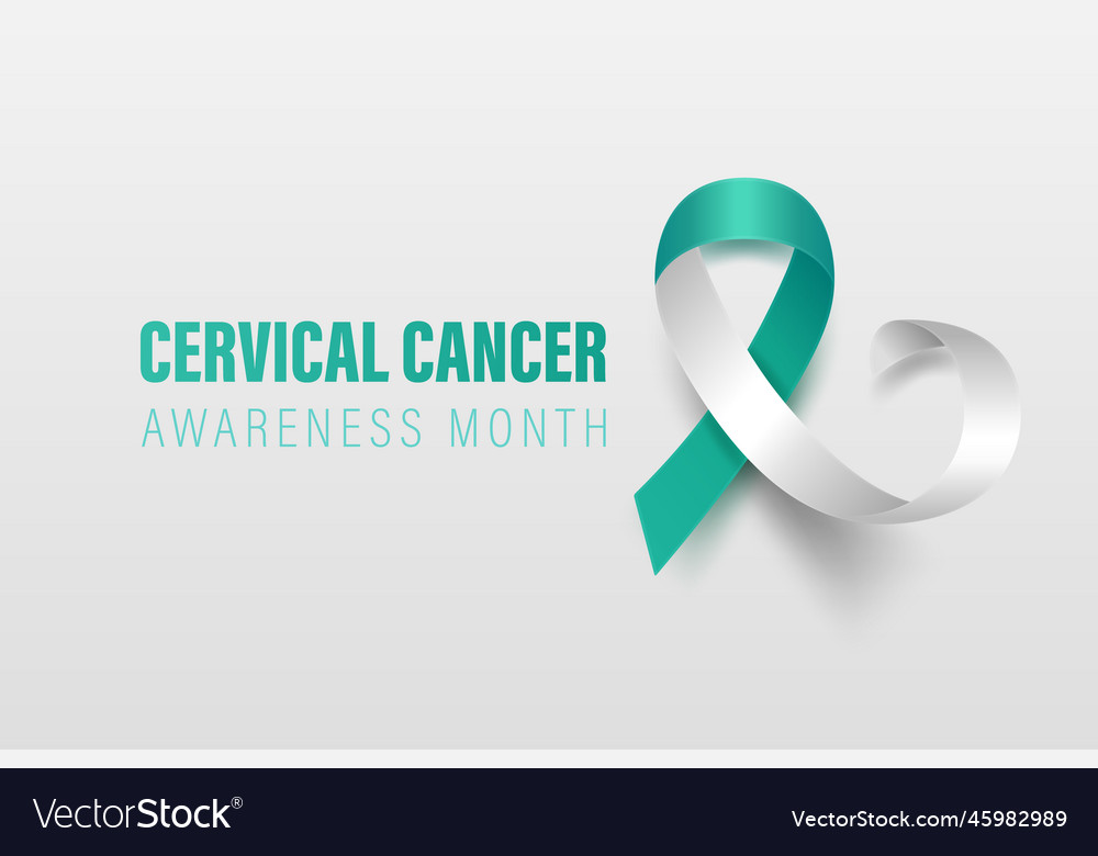 Cervical cancer banner card placard Royalty Free Vector