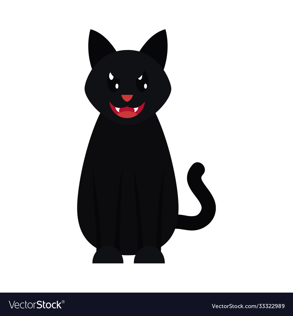 Black cat Icon, Halloween Flat Iconpack