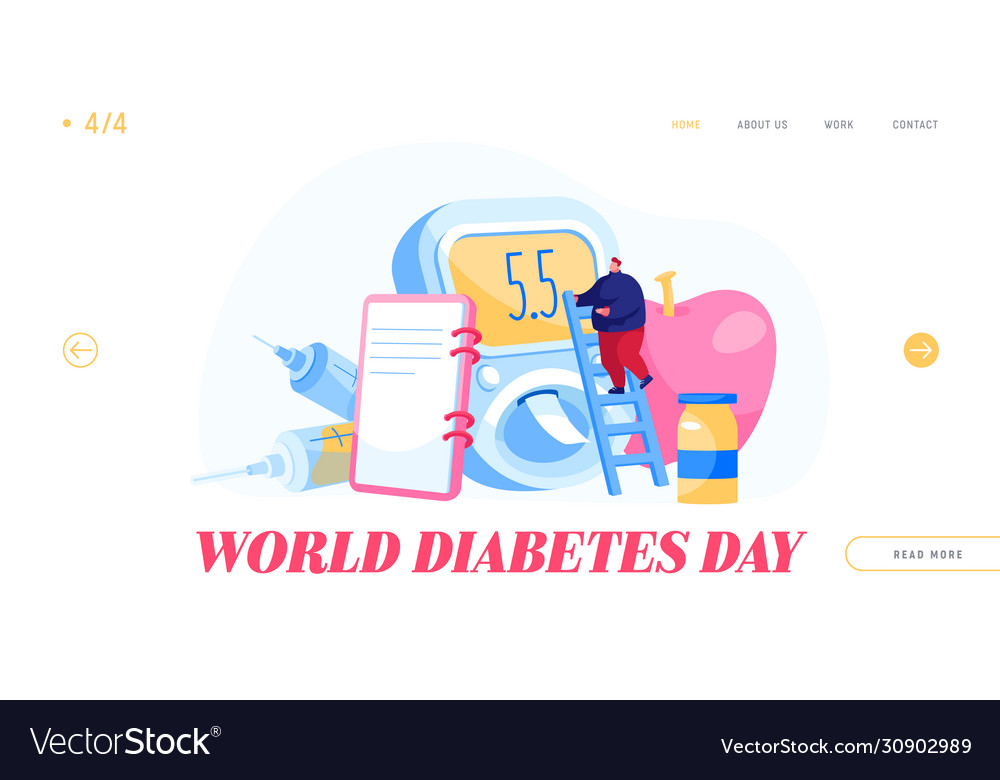 National diabetes day patient treatment check up Vector Image