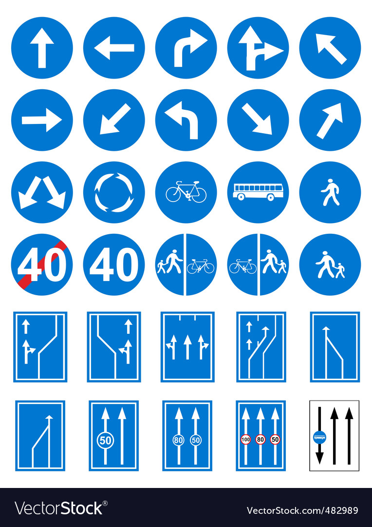 Road signs Royalty Free Vector Image - VectorStock