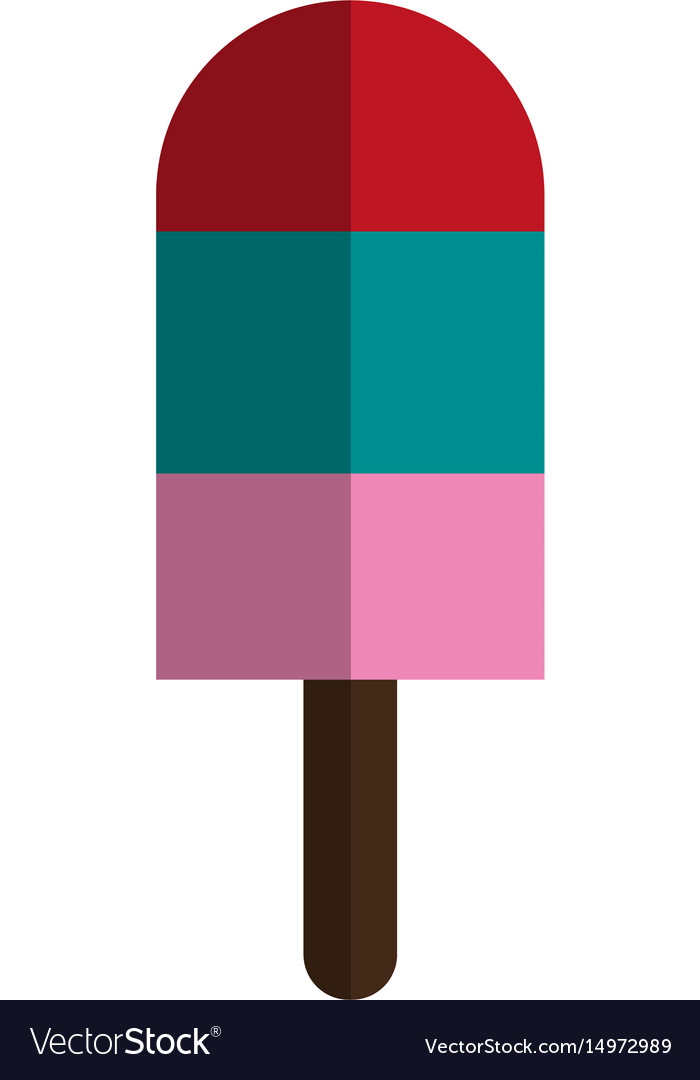 three color popsicle icon