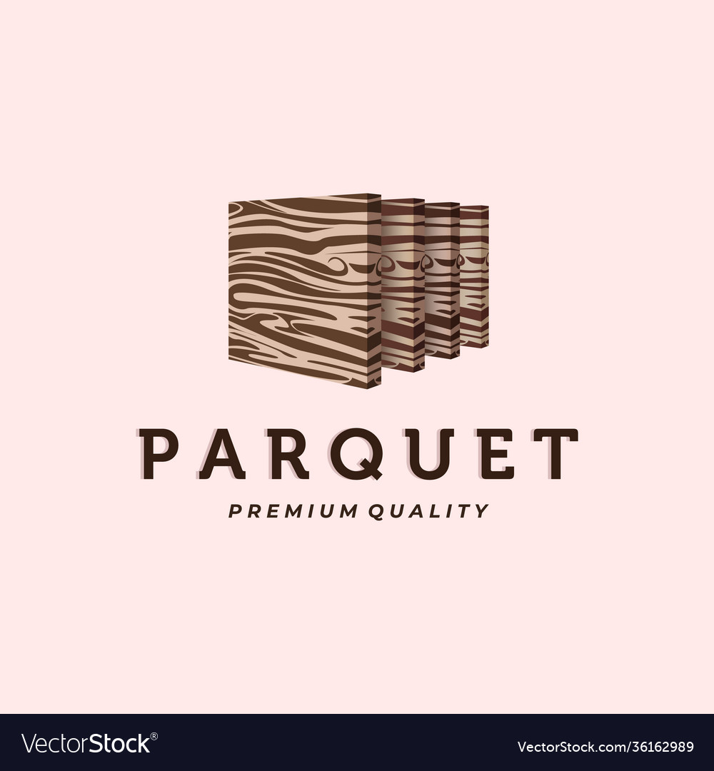 Wood parquet floor logo design ceramic