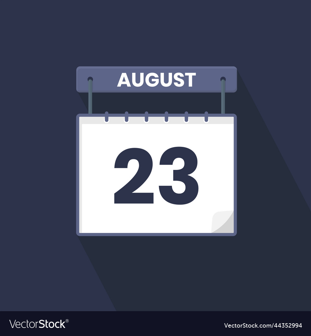 23rd august calendar icon 23 date