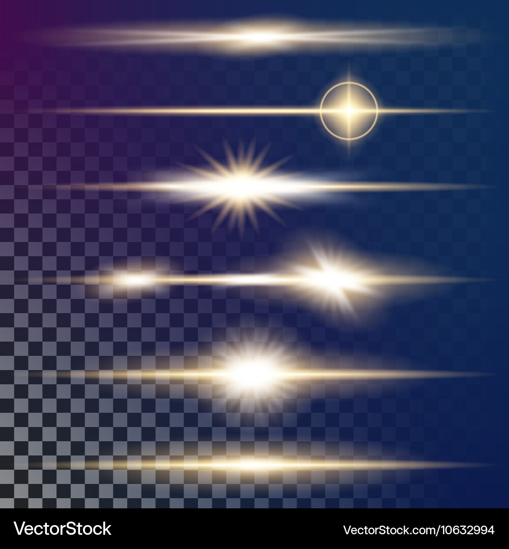 Creative concept set glow light effect Royalty Free Vector