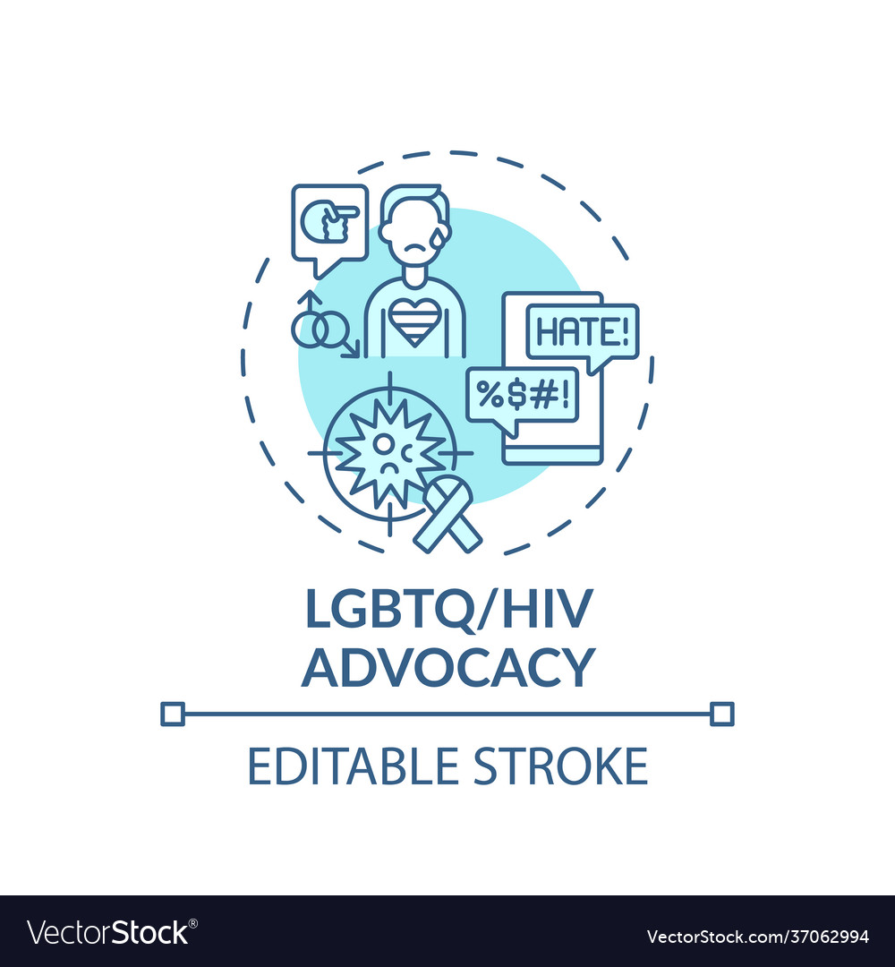 Lgbtq and hiv advocacy concept icon