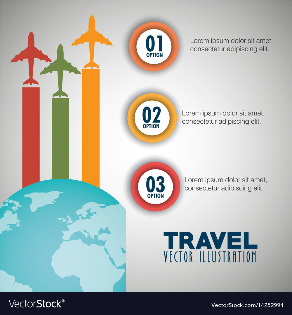 Travel around world infographics Royalty Free Vector Image