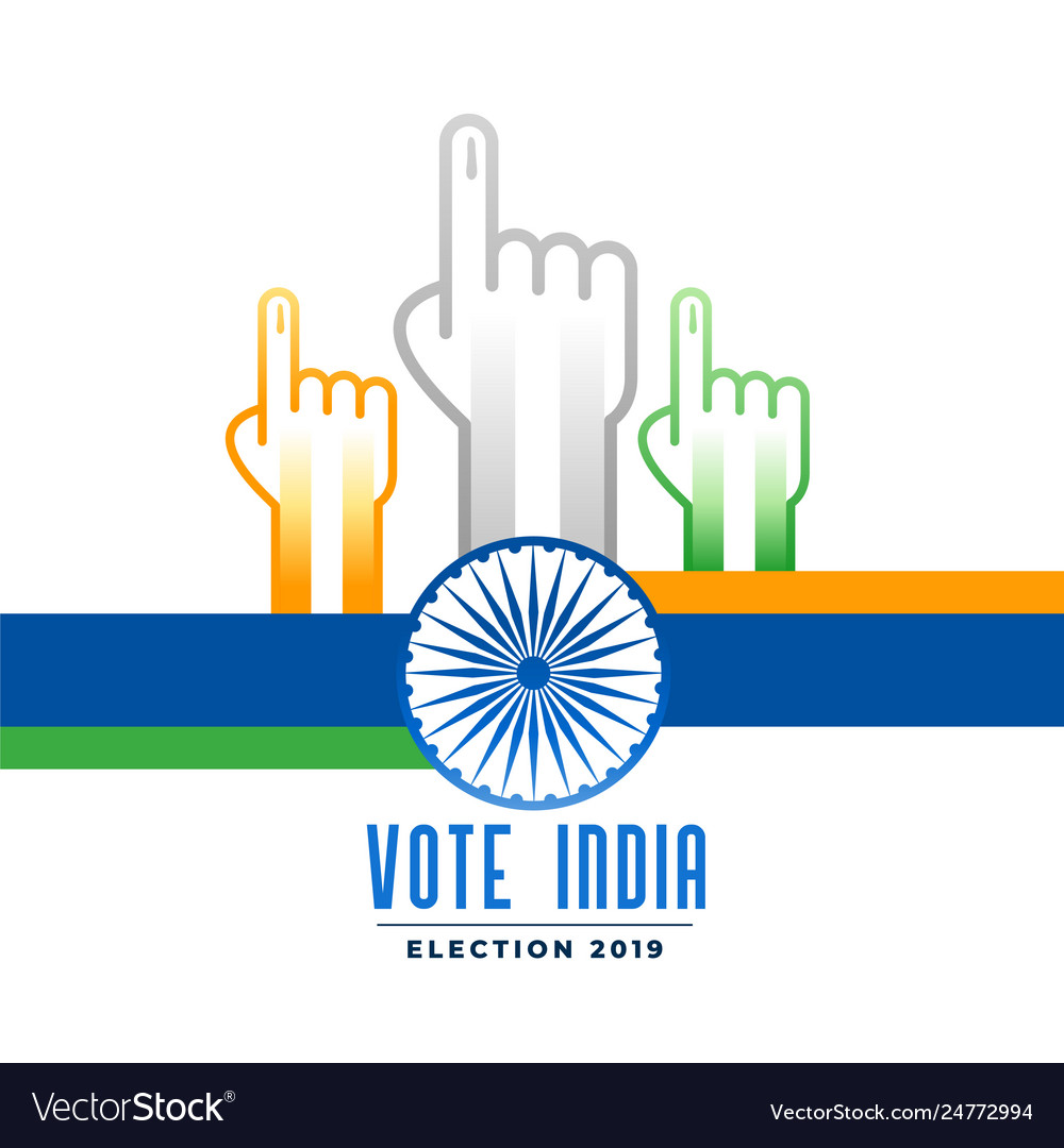 Voting and polling indian election campain poster Vector Image