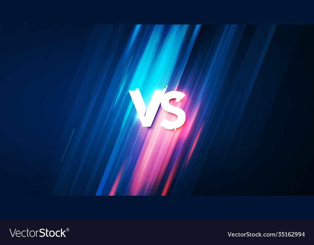 Versus background vs battle competition mma Vector Image