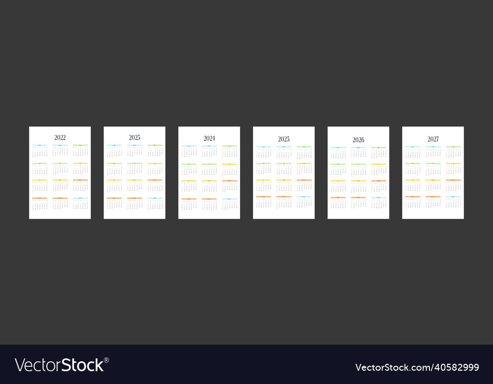 2022 2023 2024 2025 2026 2027 calendar template