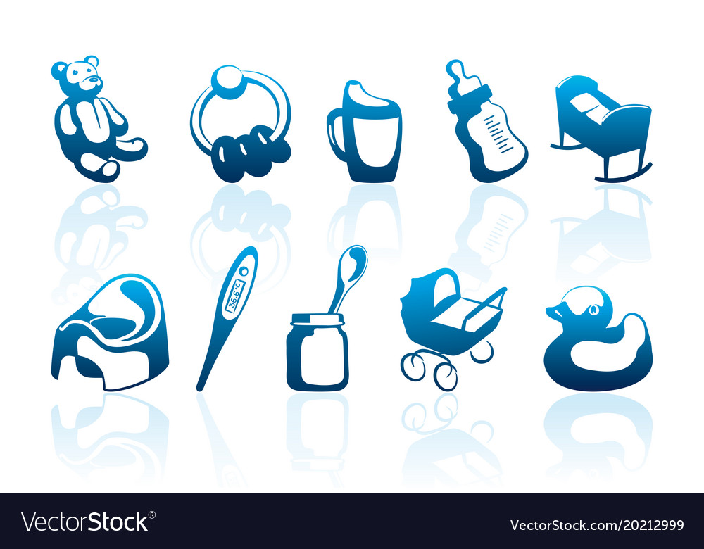 childrens icons royalty free vector image vectorstock