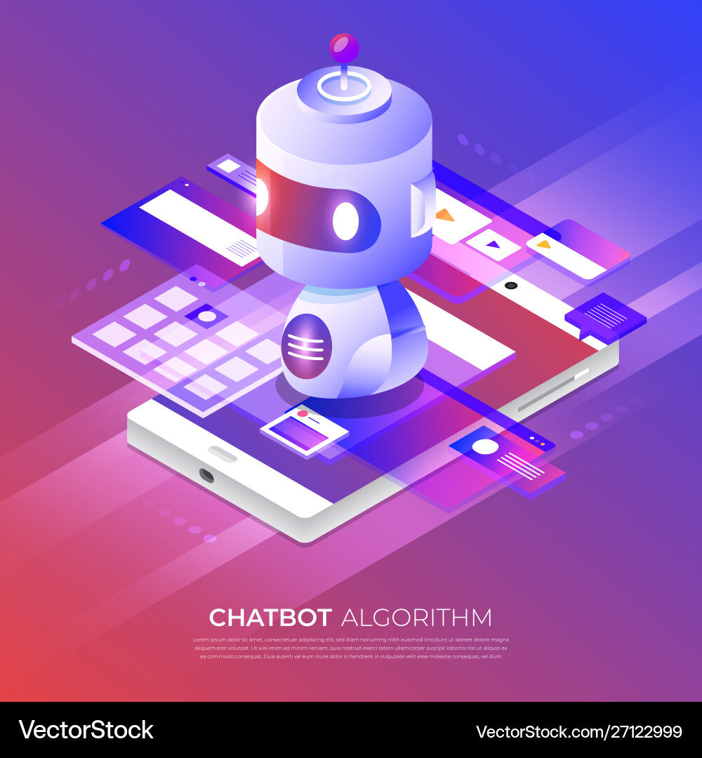 Concept chatbot technology Royalty Free Vector Image