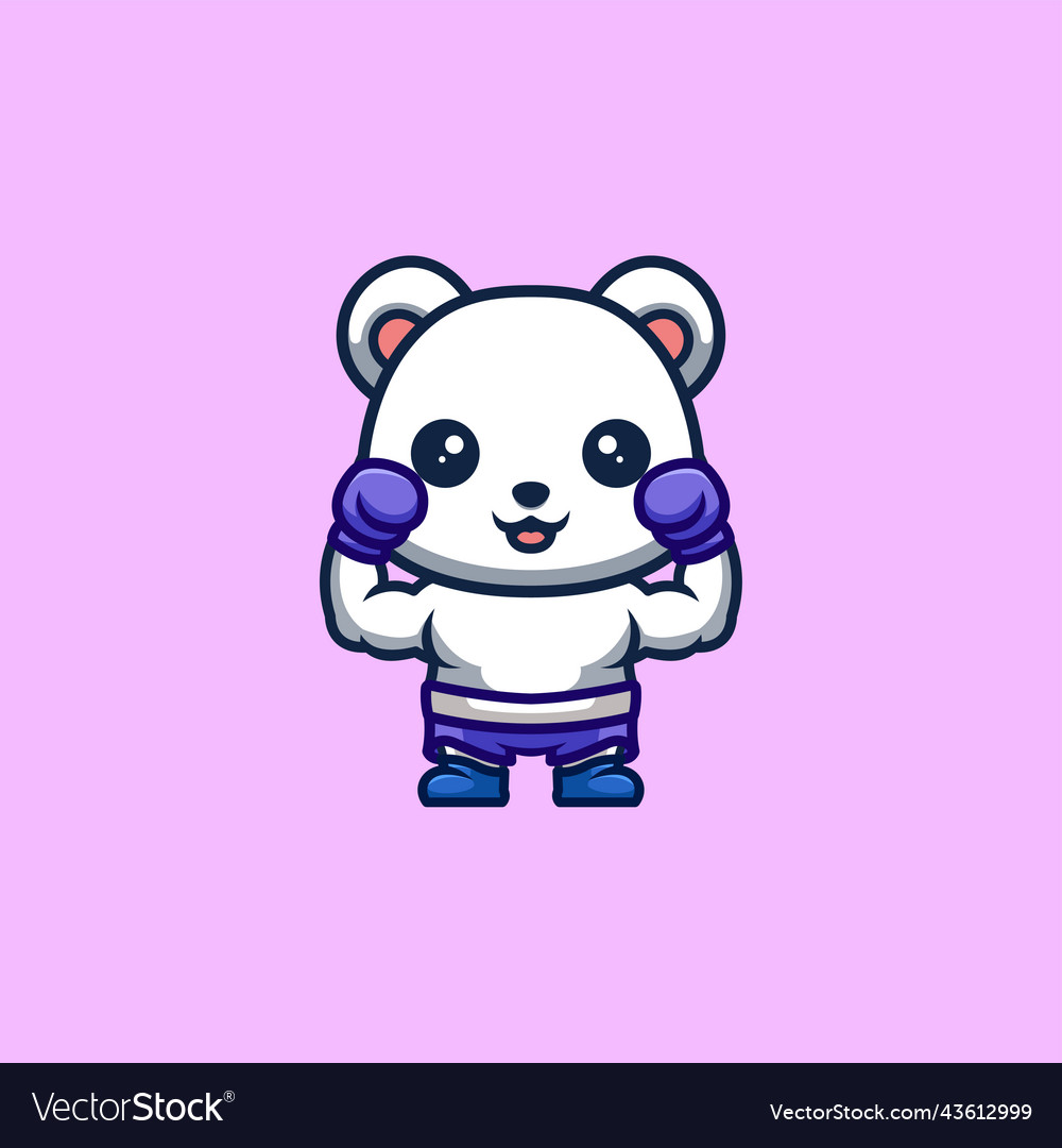 Polar bear boxer cute creative kawaii cartoon