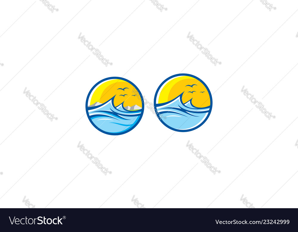 Sea wave logo icon