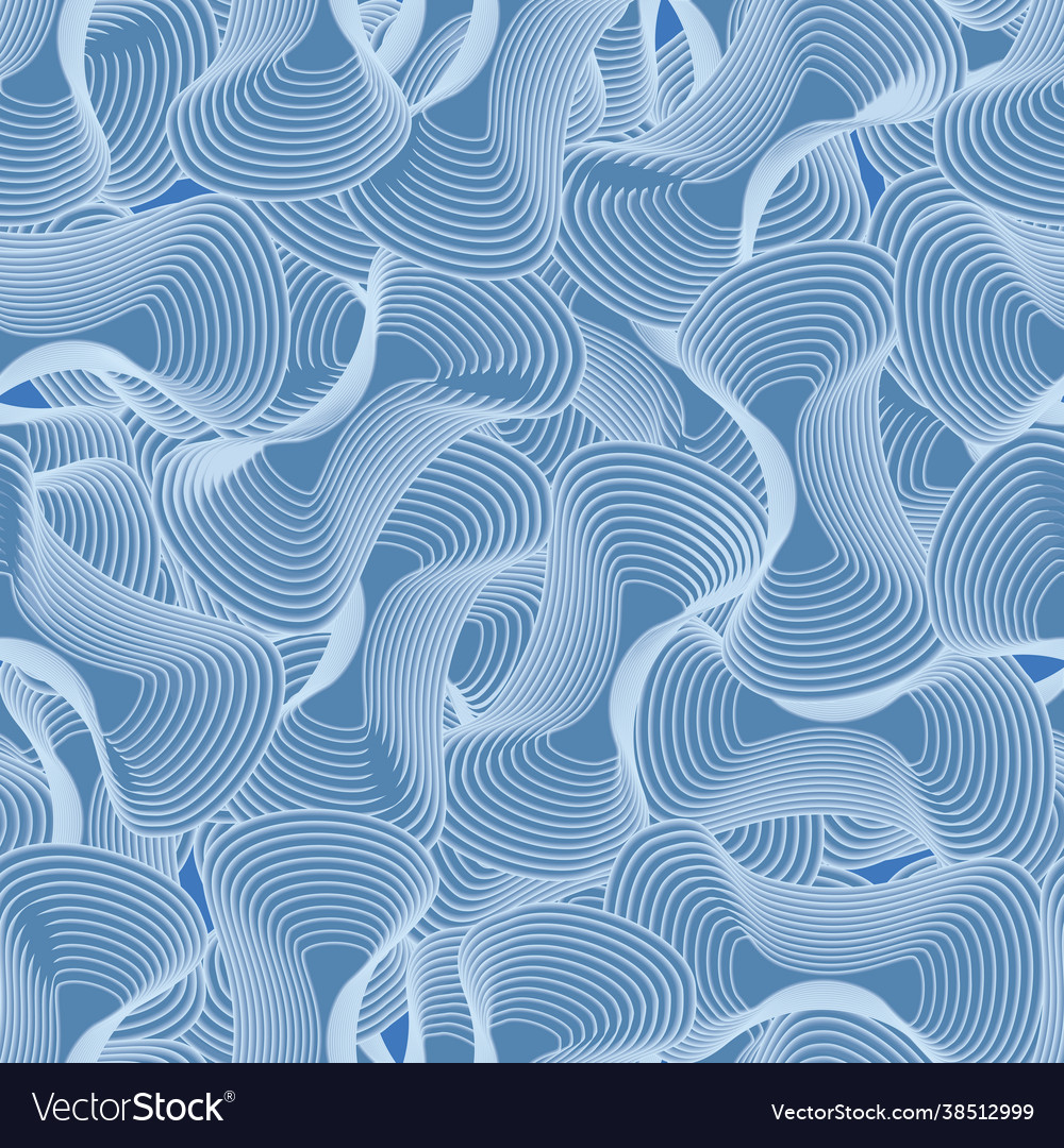 Seamless modern wavy curve strips abstract