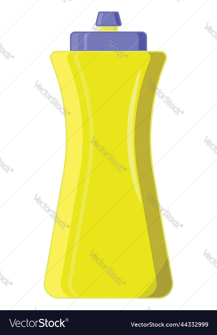 Yellow dishwasher liquid on a white background Vector Image