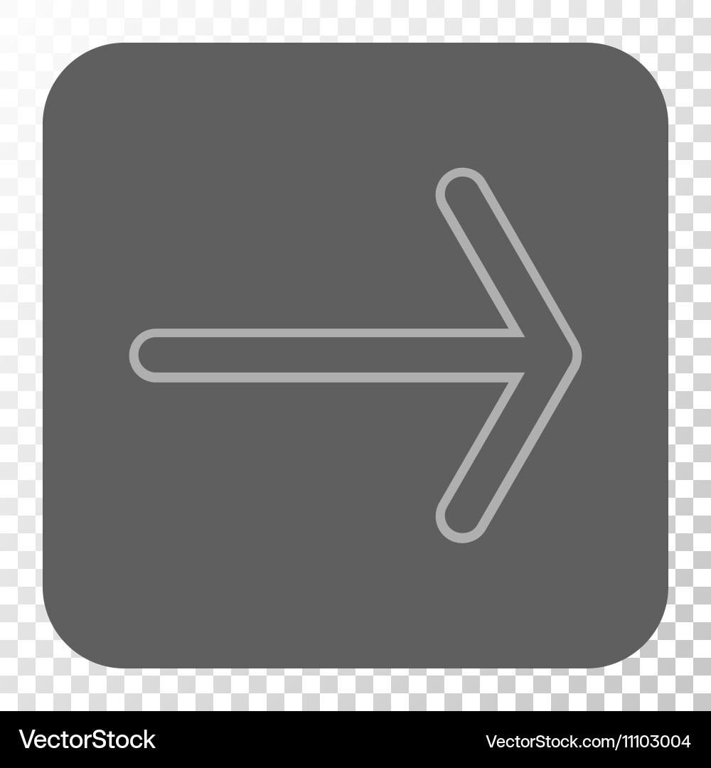 Arrow right rounded square button Royalty Free Vector Image