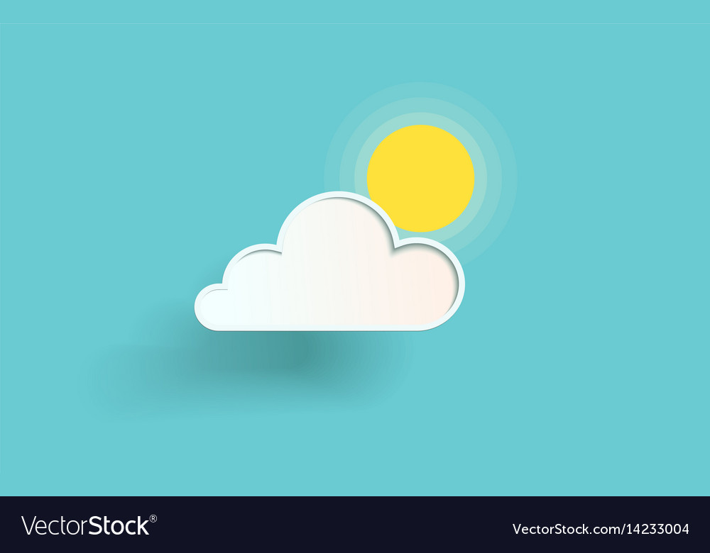 Cloud and the sun Royalty Free Vector Image - VectorStock