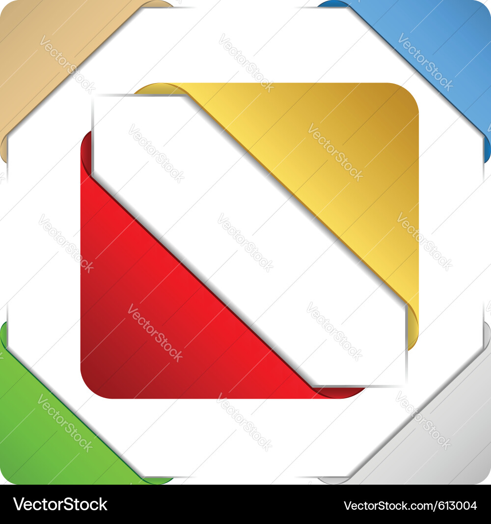 Corner ribbons Royalty Free Vector Image - VectorStock