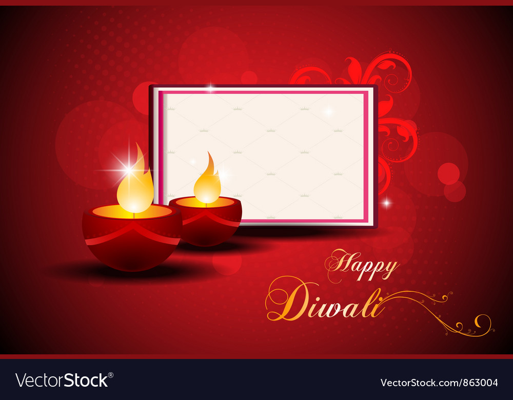 Diwali card Royalty Free Vector Image - VectorStock