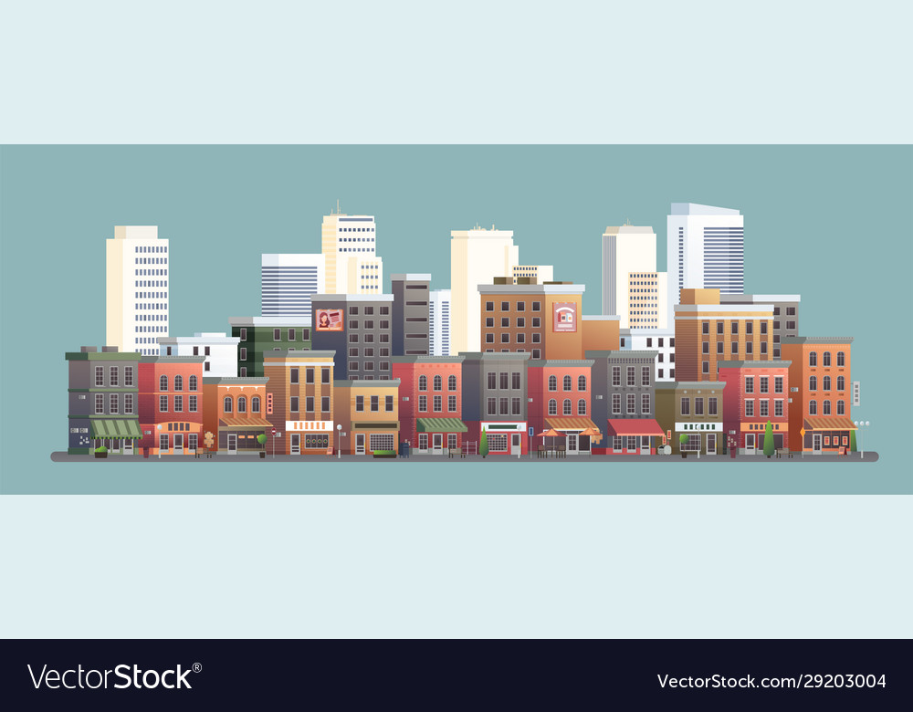 Downtown isolated on background Royalty Free Vector Image