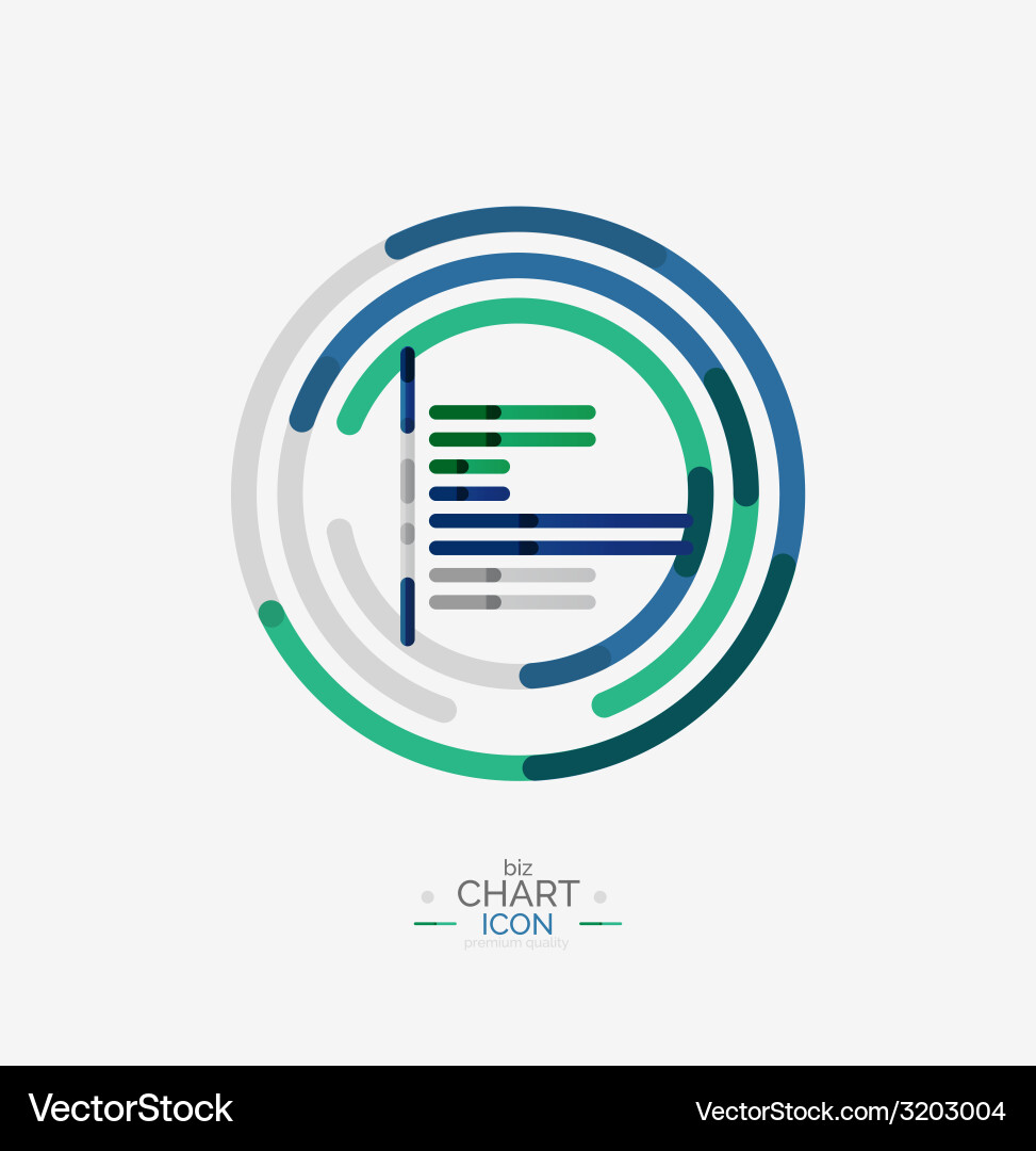 Line graph chart icon Royalty Free Vector Image
