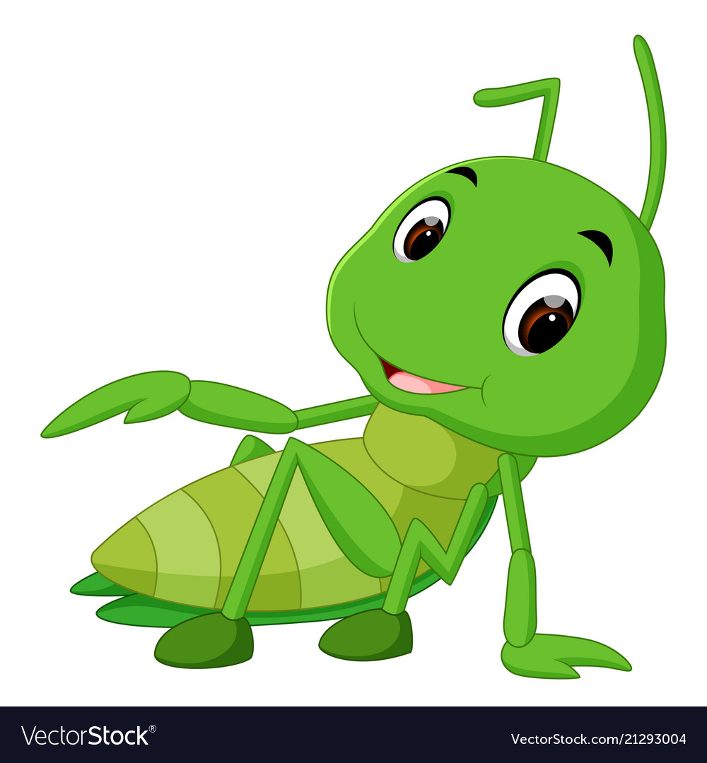 Praying mantis cartoon Royalty Free Vector Image