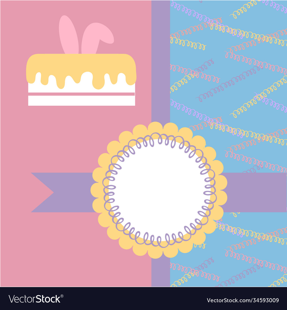 Design template for cute easter card