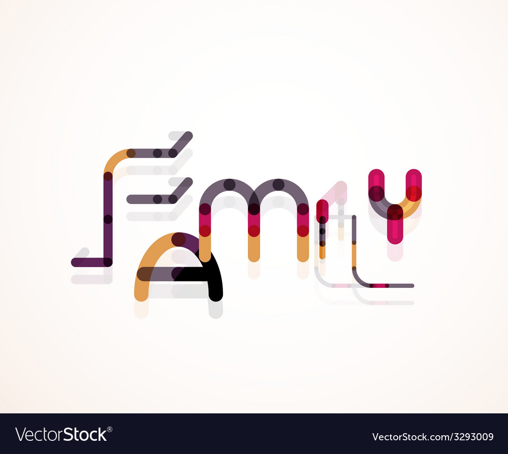 family word concept family word design