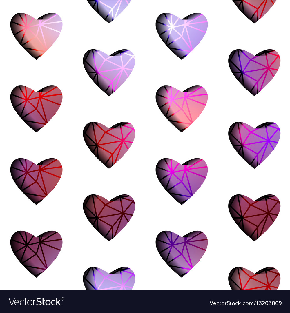 Geometric hearts pattern