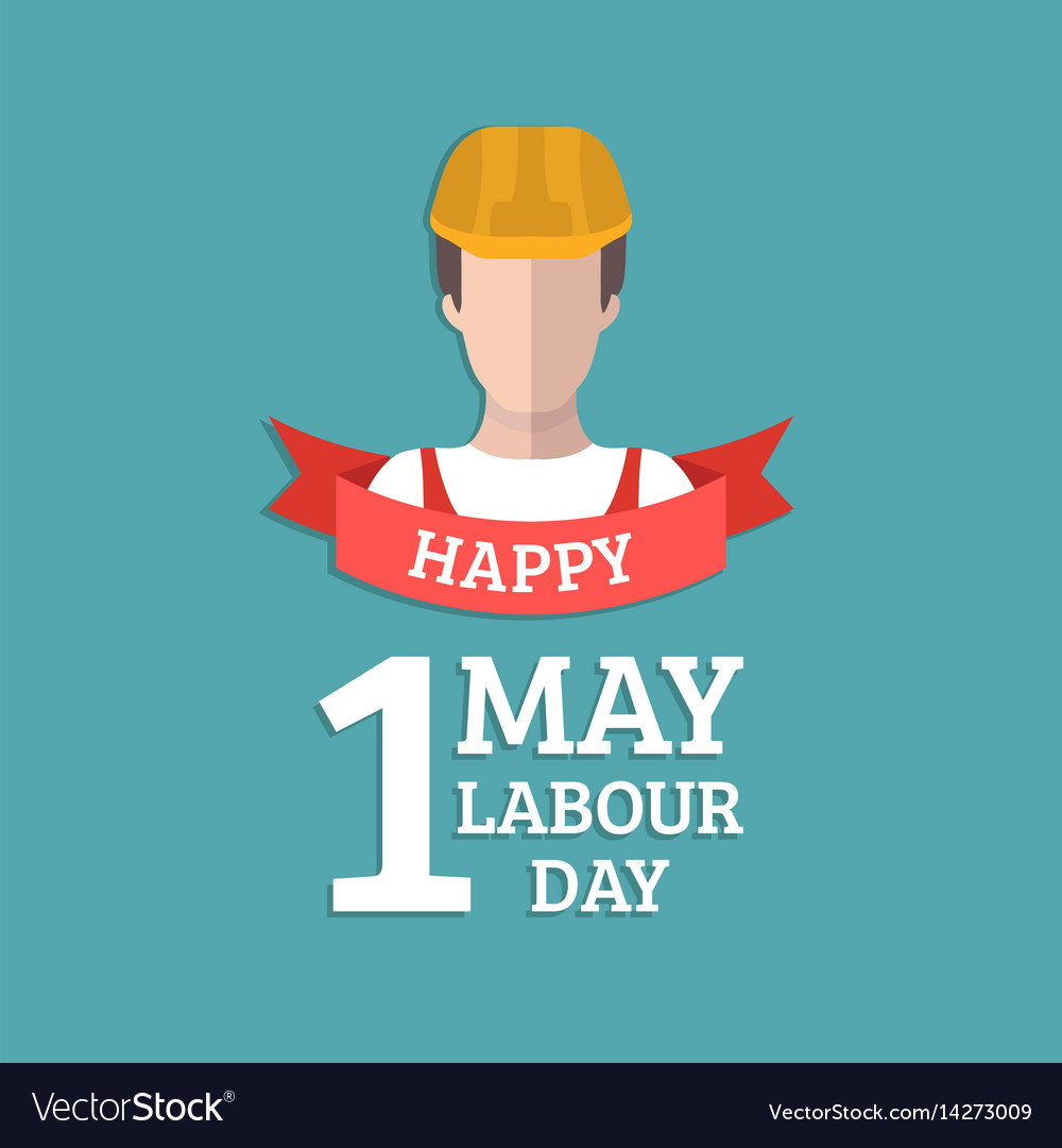 Happy may day lettering background labour