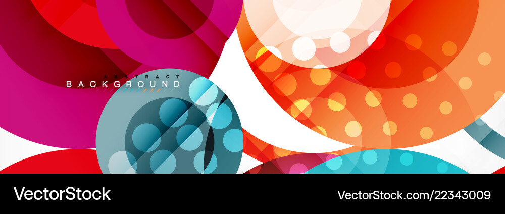 Overlapping circles design background Royalty Free Vector