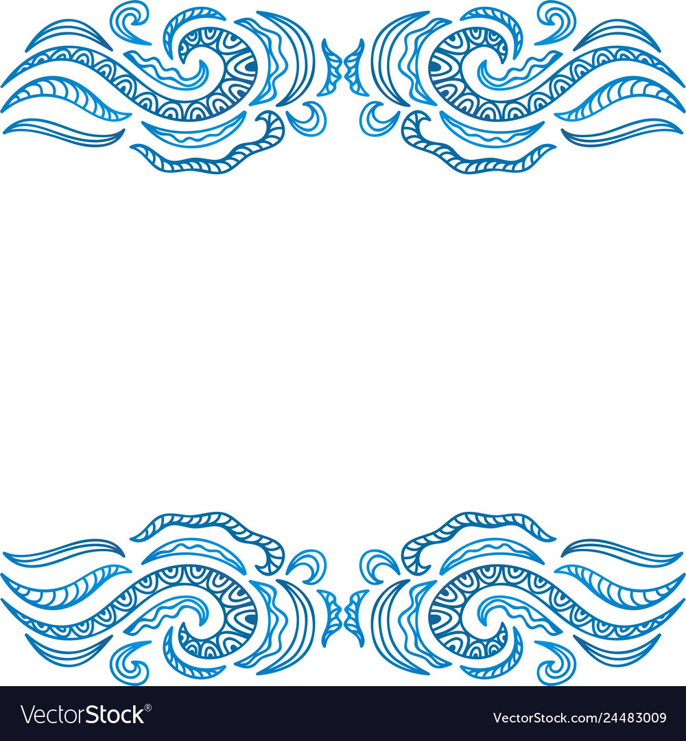 Sea Frame Royalty Free Vector Image Vectorstock