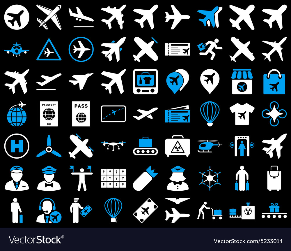 Aviation icon set