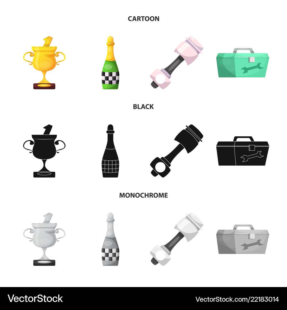 Car and rally sign set Royalty Free Vector Image