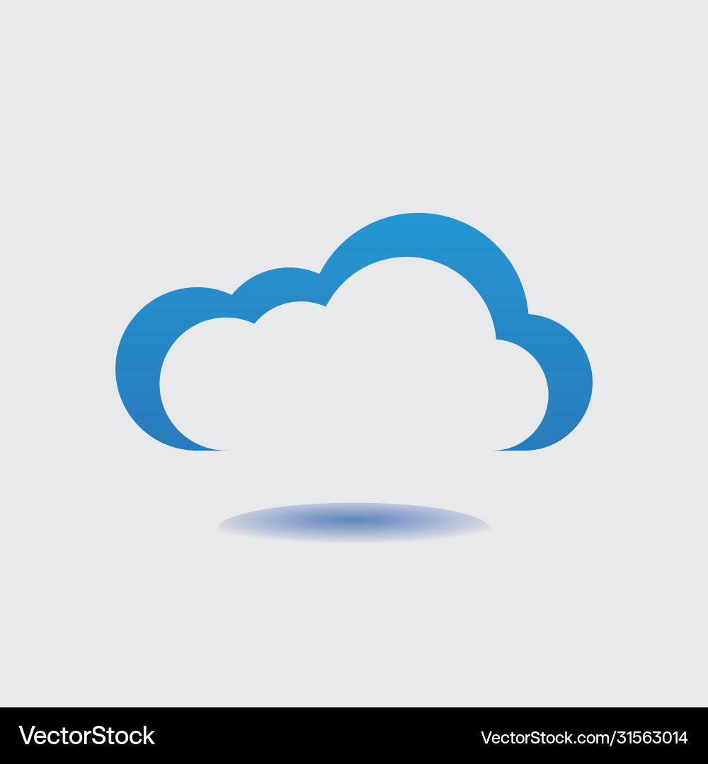 Cloud template Royalty Free Vector Image - VectorStock