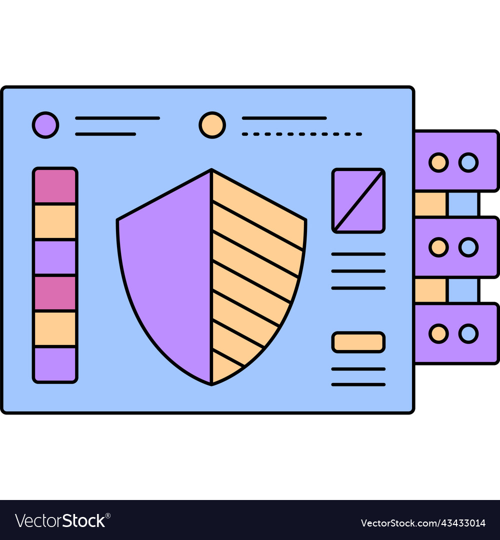Data protection and privacy security icon Vector Image