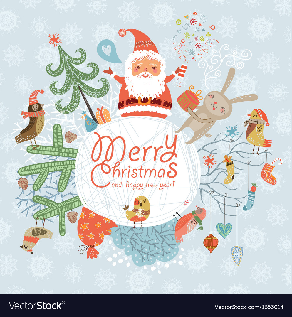 Merry christmas Royalty Free Vector Image - VectorStock