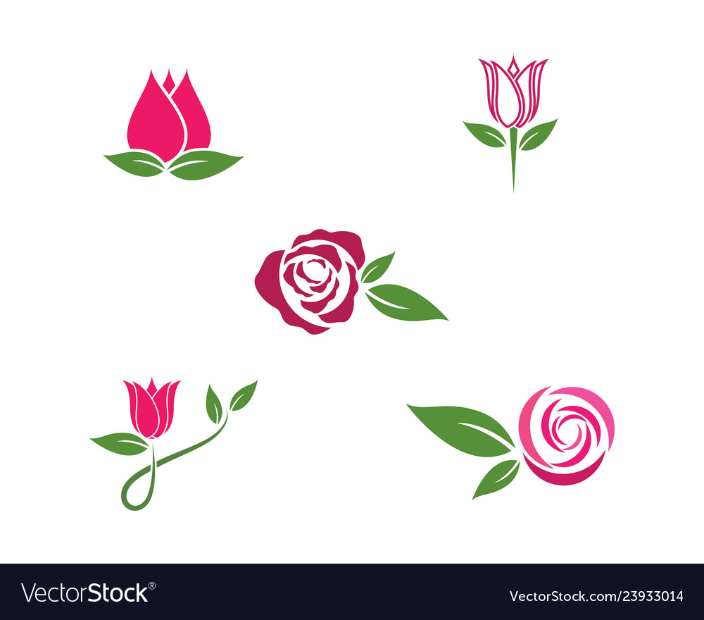 Rose Blume Logo Vorlage