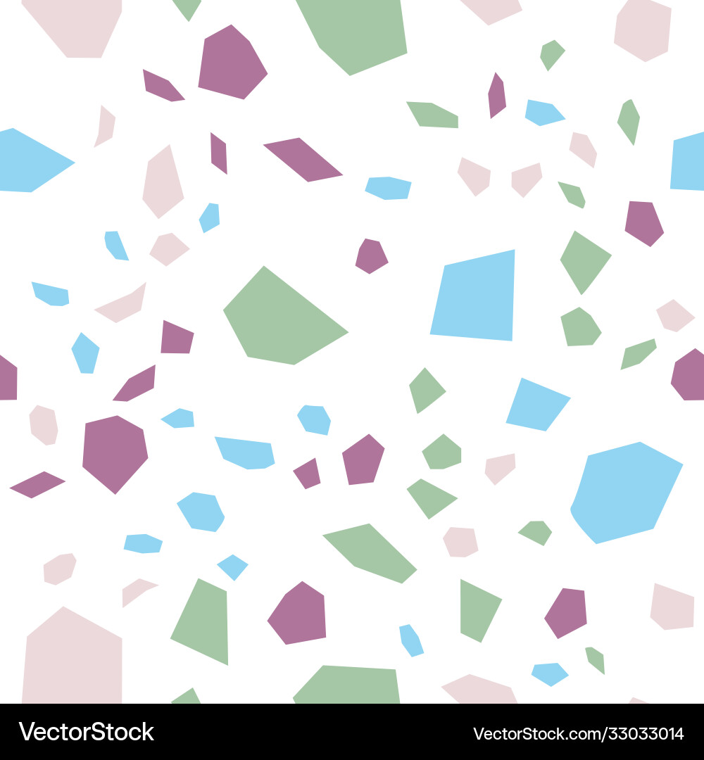 White terrazzo tile seamless pattern Royalty Free Vector