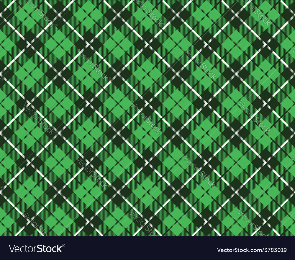 Green tartan fabric texture diagonal pattern