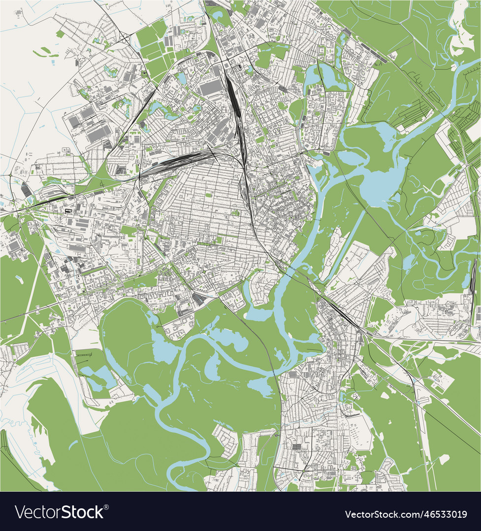 Map of the city gomel belarus Royalty Free Vector Image