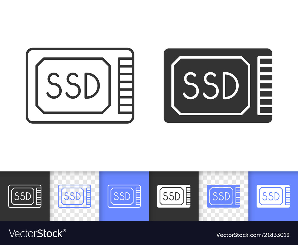 Ssd simple black line icon