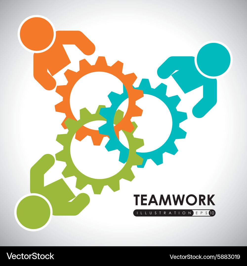 Teamwork design Royalty Free Vector Image - VectorStock