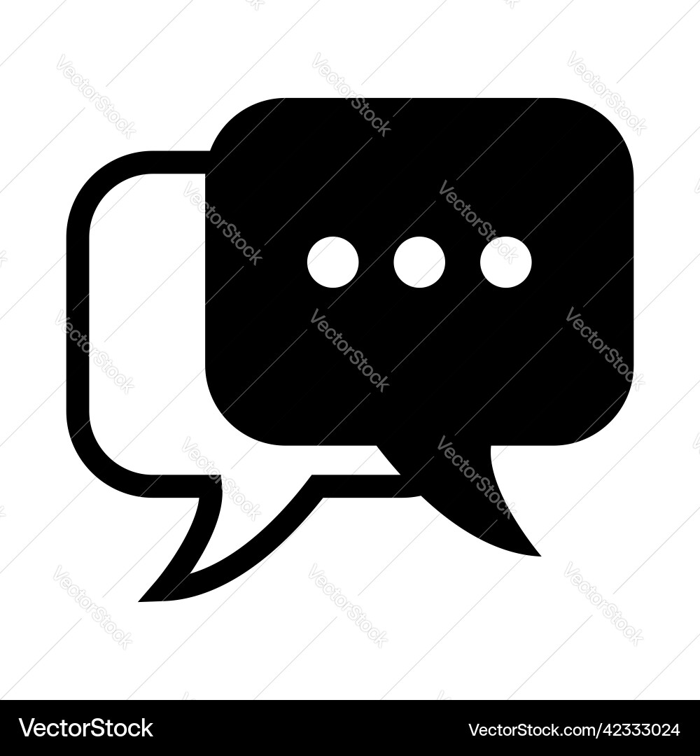 Bubble speech icon Royalty Free Vector Image - VectorStock