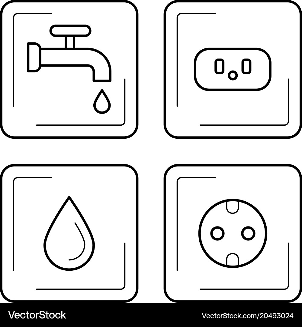 Camp services line icon Royalty Free Vector Image