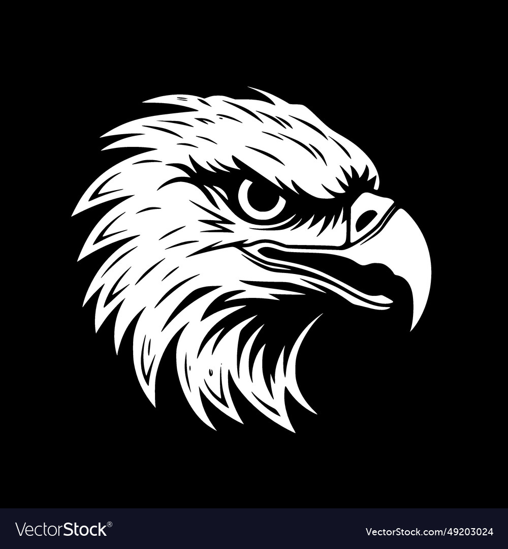 Eagle - black and white isolated icon