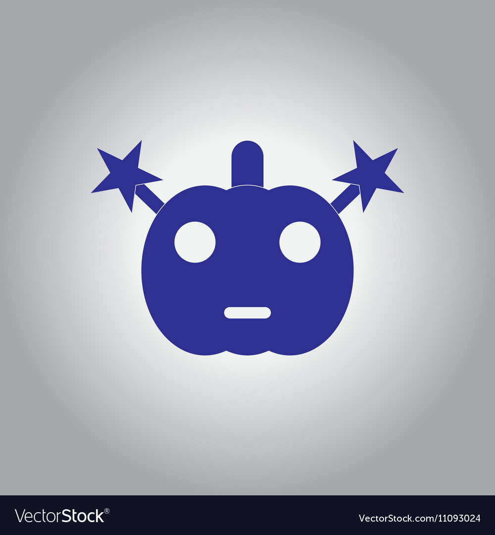 In flat design halloween icon