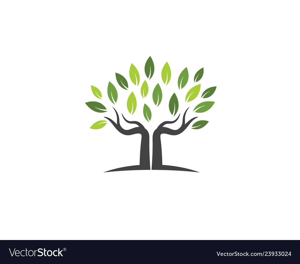 Logos green tree leaf ecology Royalty Free Vector Image