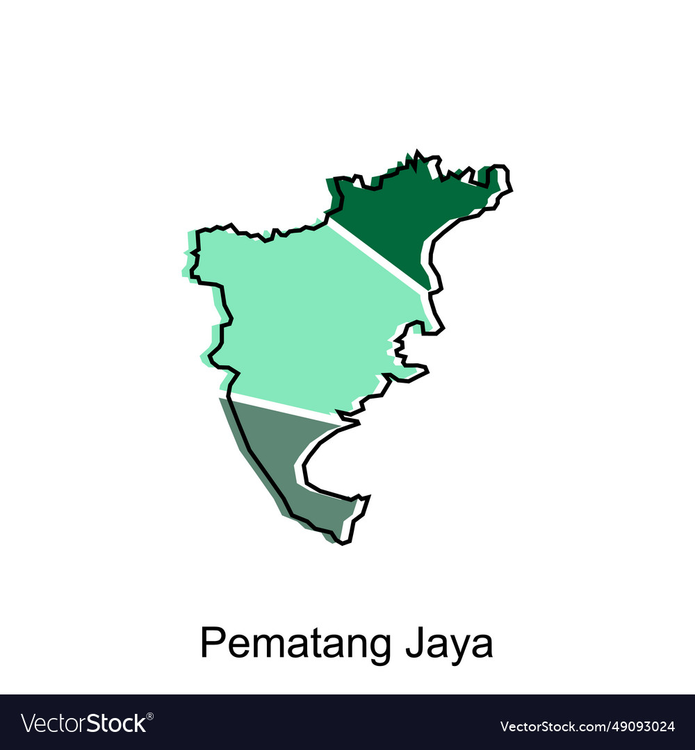 Map city of pematang jaya province north Vector Image